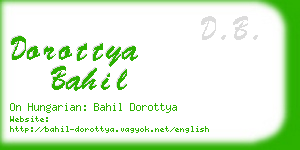 dorottya bahil business card